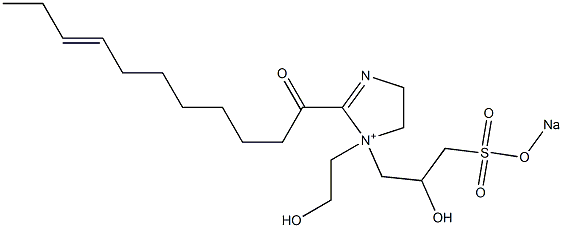1-(2-Hydroxyethyl)-1-[2-hydroxy-3-(sodiooxysulfonyl)propyl]-2-(8-undecenoyl)-2-imidazoline-1-ium Structure