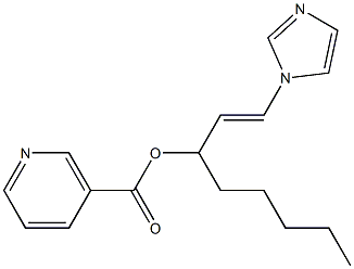 Nicotinic acid (E)-1-(1H-imidazol-1-yl)-1-octen-3-yl ester Structure