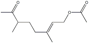 (E)-8-Acetoxy-3,6-dimethyl-6-octen-2-one 구조식 이미지