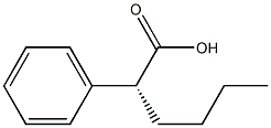 [R,(-)]-2-Phenylhexanoic acid Structure