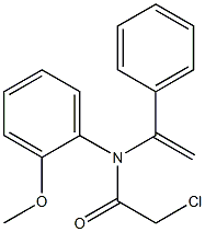 N-[1-(Phenyl)vinyl]-N-(2-methoxyphenyl)-2-chloroacetamide 구조식 이미지