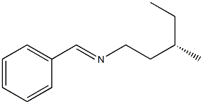 [S,(+)]-N-Benzylidene-3-methyl-1-pentanamine Structure