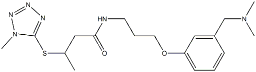 N-[3-[3-[(Dimethylamino)methyl]phenoxy]propyl]-3-[(1-methyl-1H-tetrazol-5-yl)thio]butyramide Structure