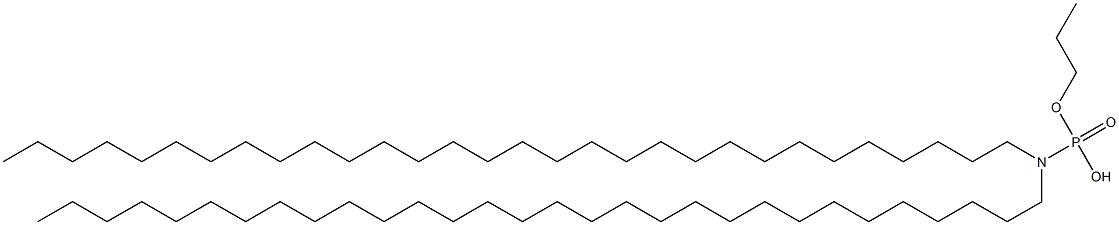 N,N-Ditriacontylamidophosphoric acid hydrogen propyl ester 구조식 이미지