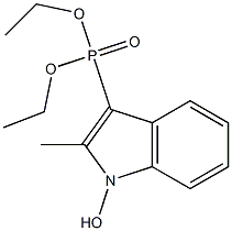 3-[Ethoxy(ethoxy)phosphinyl]-2-methyl-1-hydroxy-1H-indole Structure