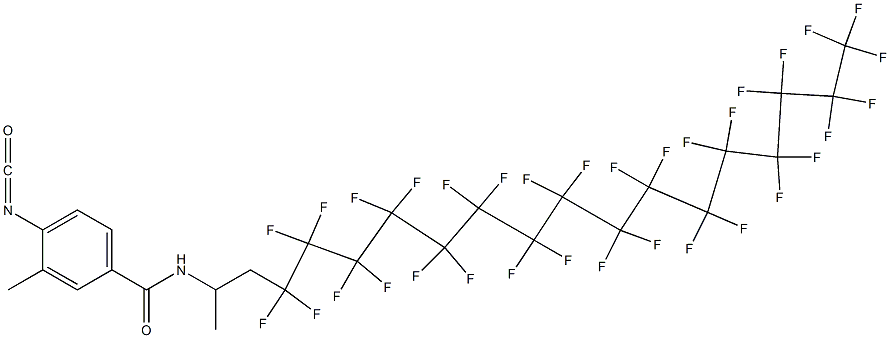 4-Isocyanato-3-methyl-N-[2-(tritriacontafluorohexadecyl)-1-methylethyl]benzamide Structure