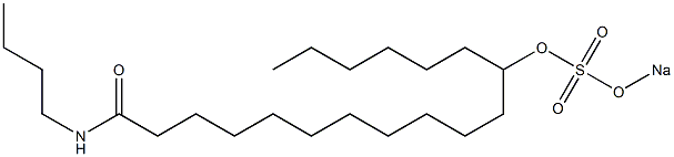 12-(Sodiosulfo)oxy-N-butyloctadecanamide 구조식 이미지