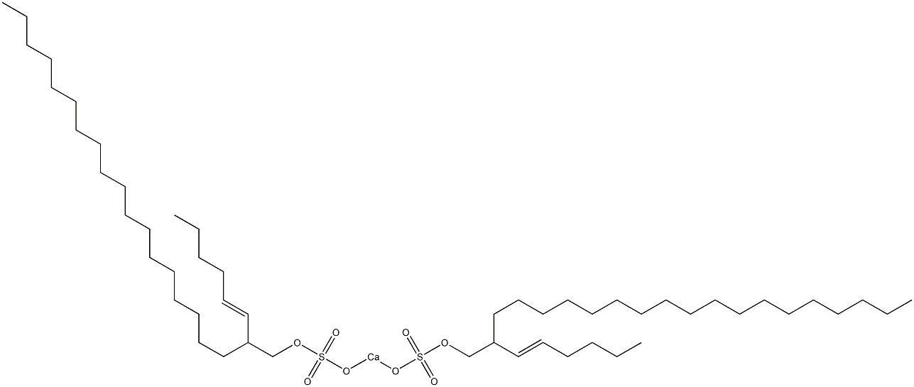 Bis[2-(1-hexenyl)icosyloxysulfonyloxy]calcium Structure