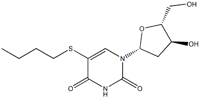 5-[Butylthio]-2'-deoxyuridine 구조식 이미지