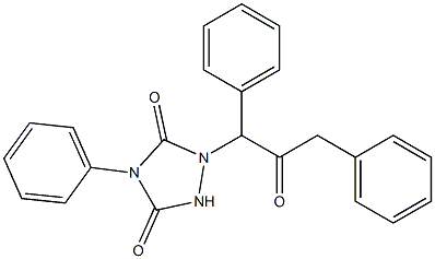 4-Phenyl-1-(1,3-diphenyl-2-oxopropyl)-1,2,4-triazolidine-3,5-dione Structure