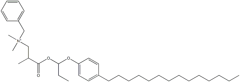 N,N-Dimethyl-N-benzyl-N-[2-[[1-(4-tetradecylphenyloxy)propyl]oxycarbonyl]propyl]aminium 구조식 이미지