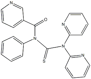 3,3-Di(2-pyridyl)-1-(3-pyridylcarbonyl)-1-phenylthiourea 구조식 이미지