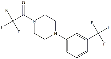 4-(3-Trifluoromethylphenyl)-1-(trifluoroacetyl)piperazine 구조식 이미지