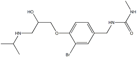 1-Methyl-3-[3-bromo-4-[2-hydroxy-3-[isopropylamino]propoxy]benzyl]urea Structure