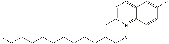 1-Dodecylthio-2,6-dimethylquinolinium 구조식 이미지