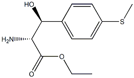 (2R,3S)-3-[4-(Methylthio)phenyl]-3-hydroxy-2-aminopropanoic acid ethyl ester 구조식 이미지