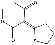 2-[(Z)-2-Oxo-1-methoxycarbonylpropylidene]thiazolidine Structure