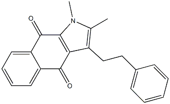 3-(2-Phenylethyl)-1,2-dimethyl-1H-benz[f]indole-4,9-dione 구조식 이미지