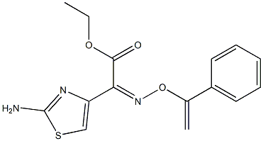 (2-Amino-4-thiazolyl)[(Z)-[(1-phenylvinyl)oxy]imino]acetic acid ethyl ester 구조식 이미지