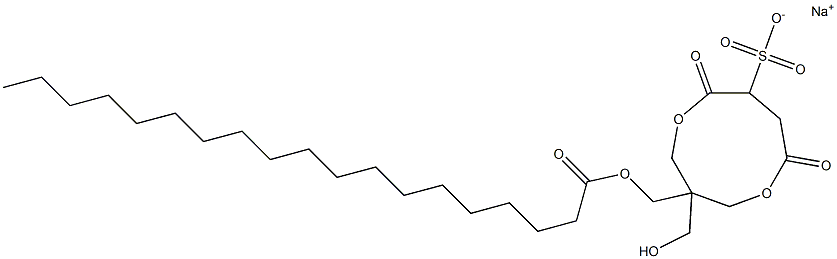 1-(1-Oxononadecyloxymethyl)-1-(hydroxymethyl)-4,7-dioxo-3,8-dioxacyclononane-6-sulfonic acid sodium salt Structure