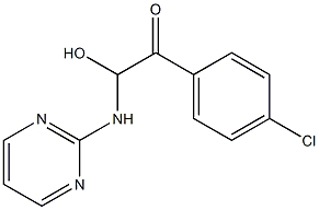 2-[[2-(p-Chlorophenyl)-1-hydroxy-2-oxoethyl]amino]pyrimidine 구조식 이미지