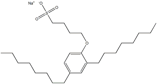 4-(2,4-Dioctylphenoxy)butane-1-sulfonic acid sodium salt Structure