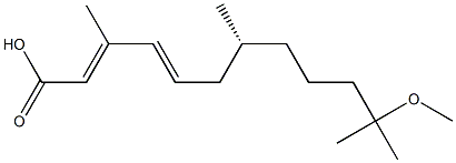 (2E,4E,7R)-11-Methoxy-3,7,11-trimethyl-2,4-dodecadienoic acid Structure
