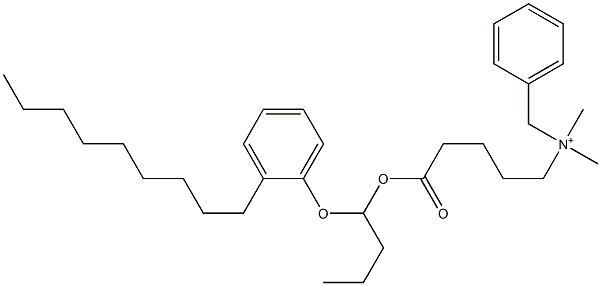 N,N-Dimethyl-N-benzyl-N-[4-[[1-(2-nonylphenyloxy)butyl]oxycarbonyl]butyl]aminium 구조식 이미지