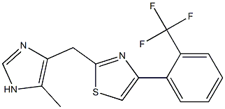 4-(2-Trifluoromethylphenyl)-2-(5-methyl-1H-imidazol-4-ylmethyl)thiazole Structure