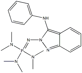 3-Phenylamino-2-[tris(dimethylamino)phosphoranylideneamino]-2H-indazole 구조식 이미지