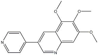 5,6,7-Trimethoxy-3-(4-pyridyl)quinoline Structure