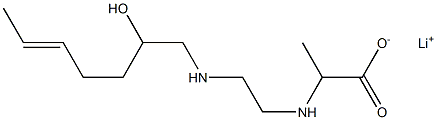 2-[N-[2-[N-(2-Hydroxy-5-heptenyl)amino]ethyl]amino]propionic acid lithium salt Structure