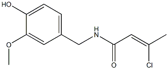 N-Vanillyl-3-chloro-2-butenamide 구조식 이미지