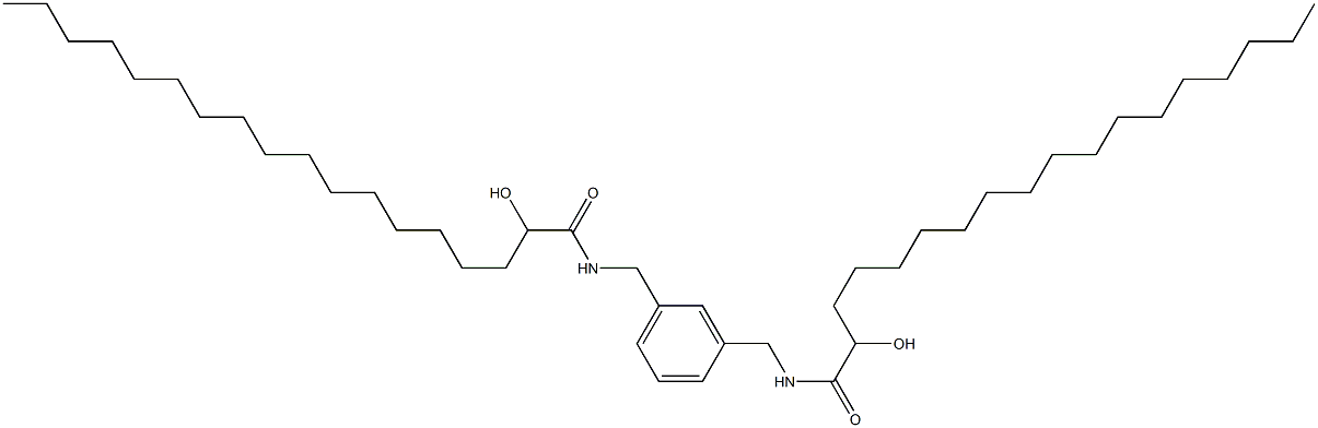 N,N'-(1,3-Phenylenebismethylene)bis(2-hydroxystearamide) Structure