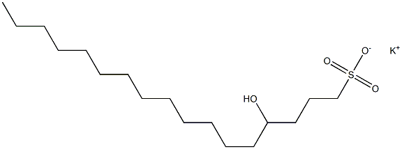 4-Hydroxyheptadecane-1-sulfonic acid potassium salt 구조식 이미지