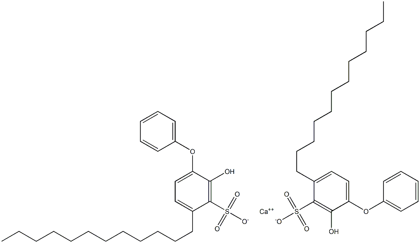 Bis(2-hydroxy-4-dodecyl[oxybisbenzene]-3-sulfonic acid)calcium salt 구조식 이미지