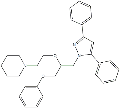 1-[3-Phenoxy-2-[2-(piperidin-1-yl)ethoxy]propyl]-3,5-diphenyl-1H-pyrazole Structure