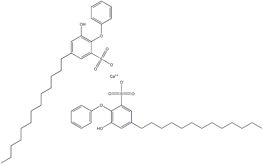 Bis(6-hydroxy-4-tridecyl[oxybisbenzene]-2-sulfonic acid)calcium salt Structure