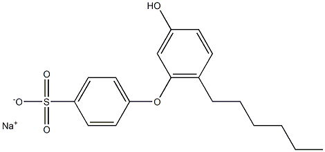 3'-Hydroxy-6'-hexyl[oxybisbenzene]-4-sulfonic acid sodium salt Structure