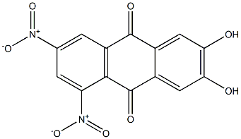 2,3-Dihydroxy-5,7-dinitroanthraquinone 구조식 이미지