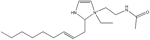 1-[2-(Acetylamino)ethyl]-1-ethyl-2-(2-nonenyl)-4-imidazoline-1-ium 구조식 이미지