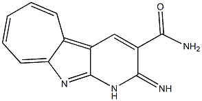 1,2-Dihydro-2-iminocyclohepta[4,5]pyrrolo[2,3-b]pyridine-3-carboxamide 구조식 이미지