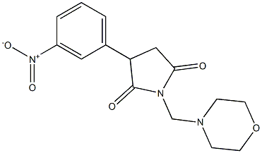 N-(Morpholinomethyl)-2-(m-nitrophenyl)succinimide Structure