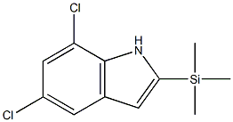 2-Trimethylsilyl-5,7-dichloro-1H-indole Structure