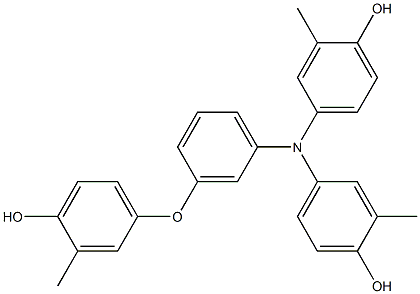 N,N-Bis(4-hydroxy-3-methylphenyl)-3-(4-hydroxy-3-methylphenoxy)benzenamine 구조식 이미지