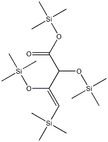 2,3-Bis(trimethylsiloxy)-4-(trimethylsilyl)-3-butenoic acid (trimethylsilyl) ester 구조식 이미지