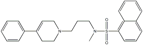 N-[3-[(1,2,3,6-Tetrahydro-4-phenylpyridin)-1-yl]propyl]-N-methyl-1-naphthalenesulfonamide Structure