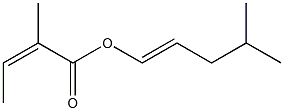 2-Methylisocrotonic acid 4-methyl-1-pentenyl ester Structure