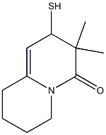 2,3,6,7,8,9-Hexahydro-3,3-dimethyl-2-mercapto-4H-quinolizin-4-one Structure