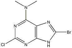 8-Bromo-2-chloro-6-dimethylamino-9H-purine Structure